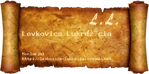 Levkovics Lukrécia névjegykártya